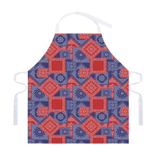 Bandanna Patchwork Pattern Print Adjustable Apron