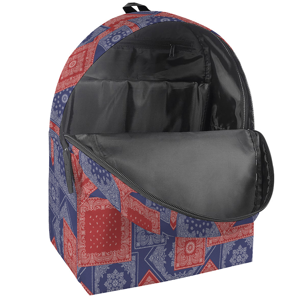 Bandanna Patchwork Pattern Print Backpack