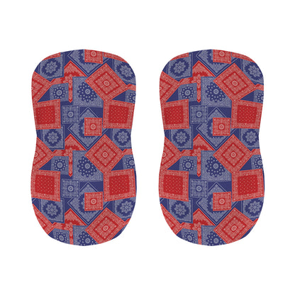 Bandanna Patchwork Pattern Print Bar Stool Covers