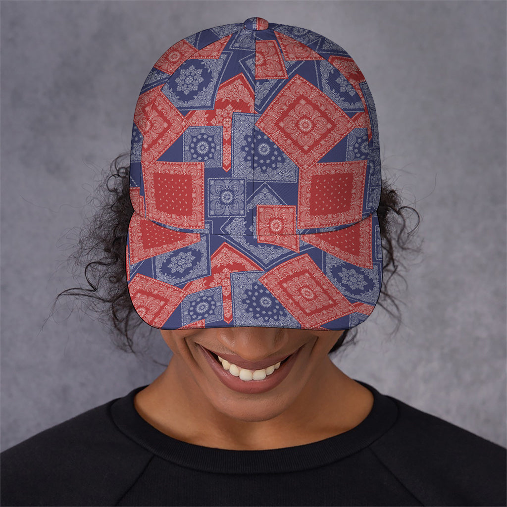 Bandanna Patchwork Pattern Print Baseball Cap
