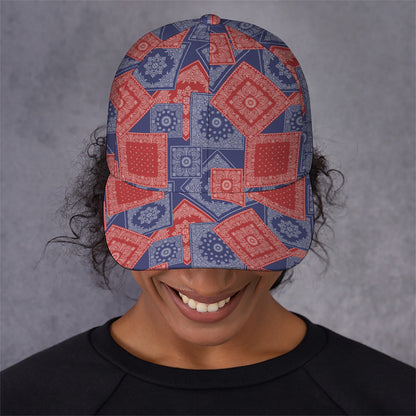Bandanna Patchwork Pattern Print Baseball Cap