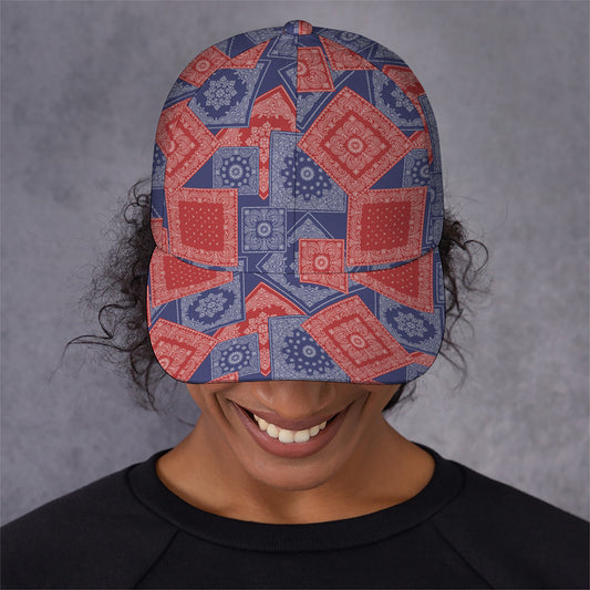 Bandanna Patchwork Pattern Print Baseball Cap
