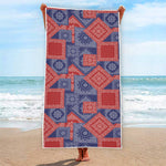 Bandanna Patchwork Pattern Print Beach Towel