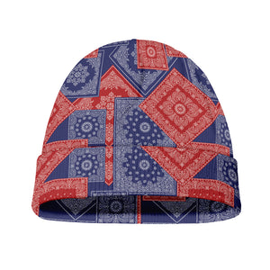 Bandanna Patchwork Pattern Print Beanie