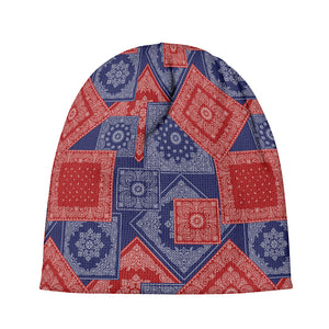 Bandanna Patchwork Pattern Print Beanie