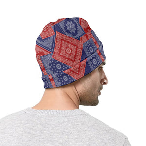 Bandanna Patchwork Pattern Print Beanie