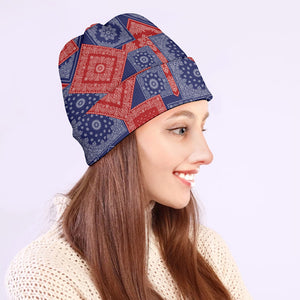 Bandanna Patchwork Pattern Print Beanie