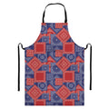Bandanna Patchwork Pattern Print Bib Apron With Pocket