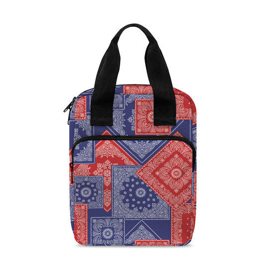 Bandanna Patchwork Pattern Print Bible Tote Bag
