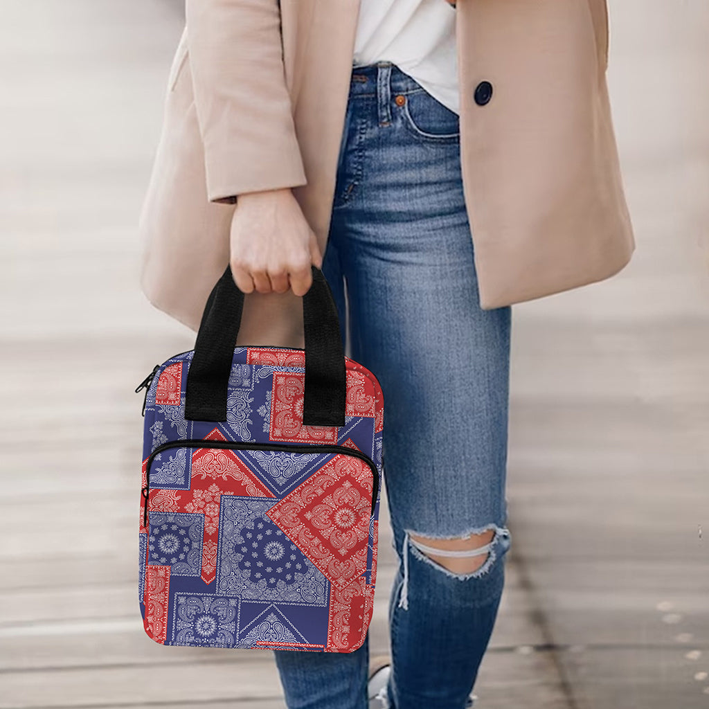 Bandanna Patchwork Pattern Print Bible Tote Bag