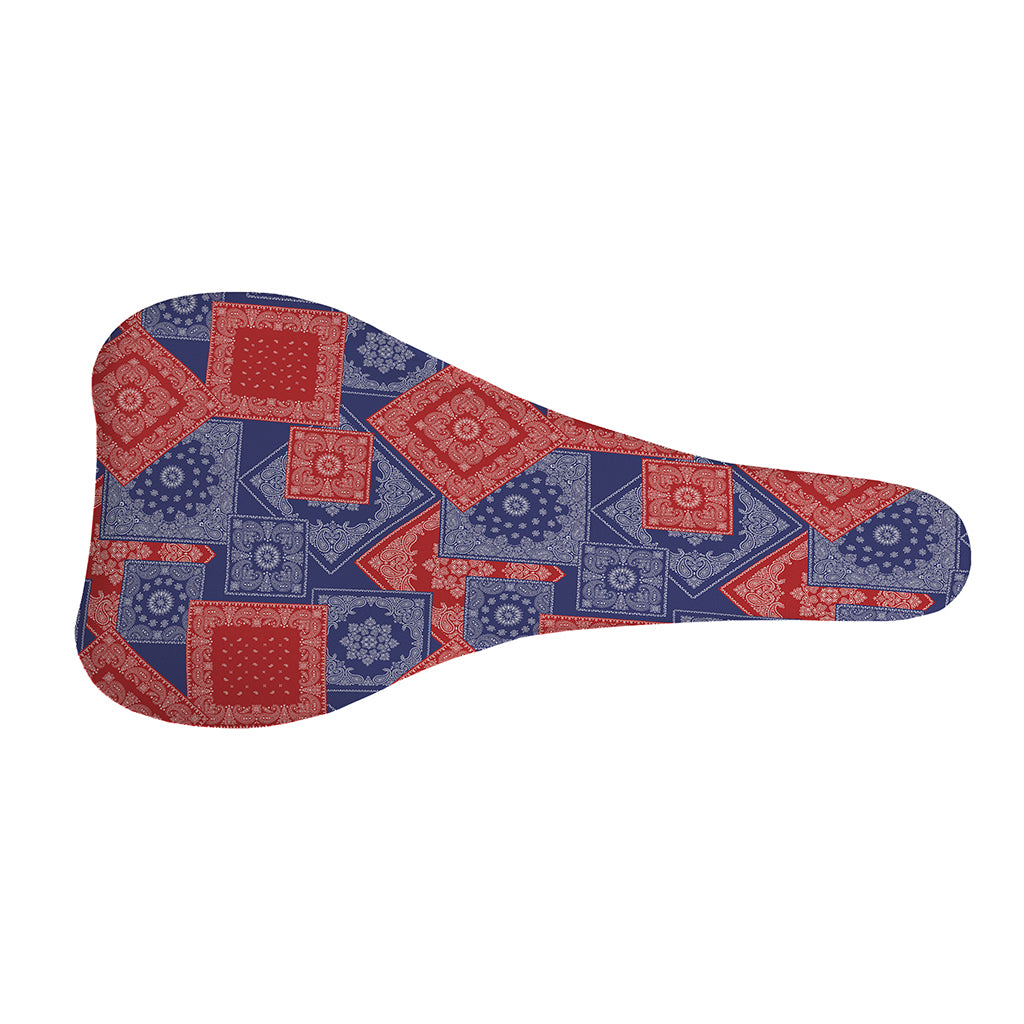 Bandanna Patchwork Pattern Print Bicycle Seat Cover
