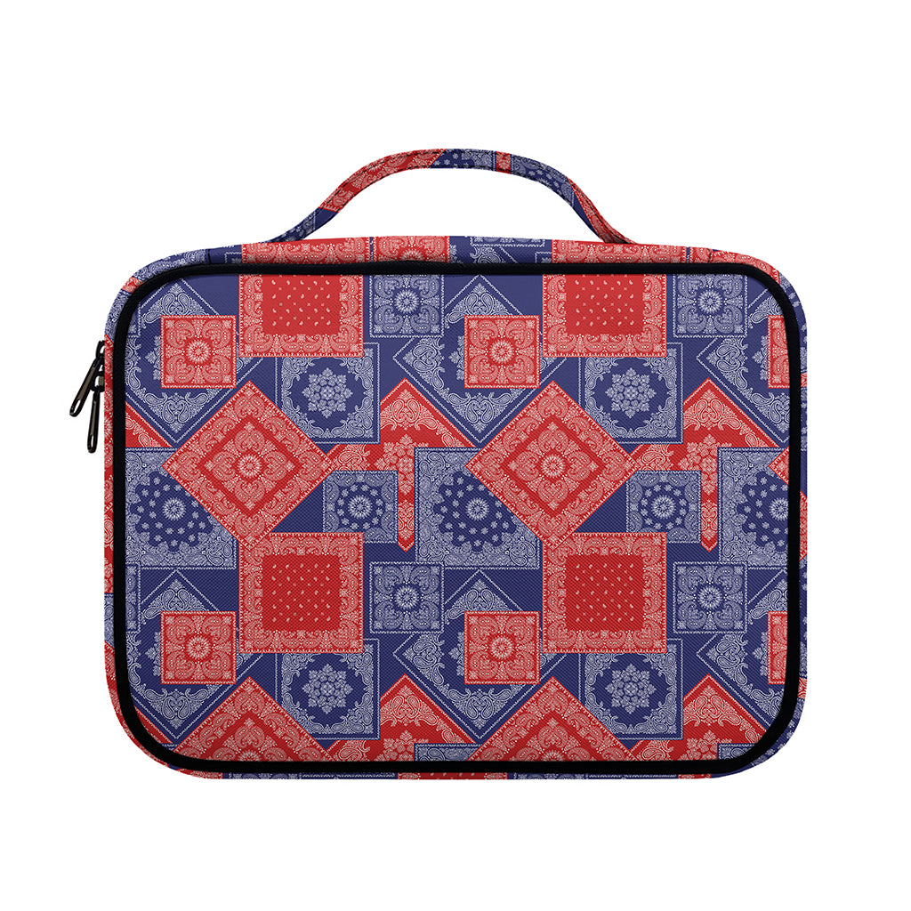 Bandanna Patchwork Pattern Print Briefcase Bible Bag