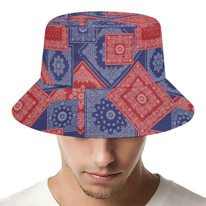 Bandanna Patchwork Pattern Print Bucket Hat