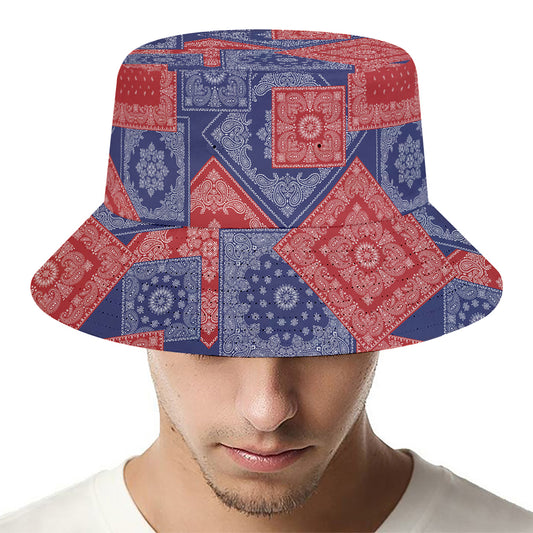 Bandanna Patchwork Pattern Print Bucket Hat