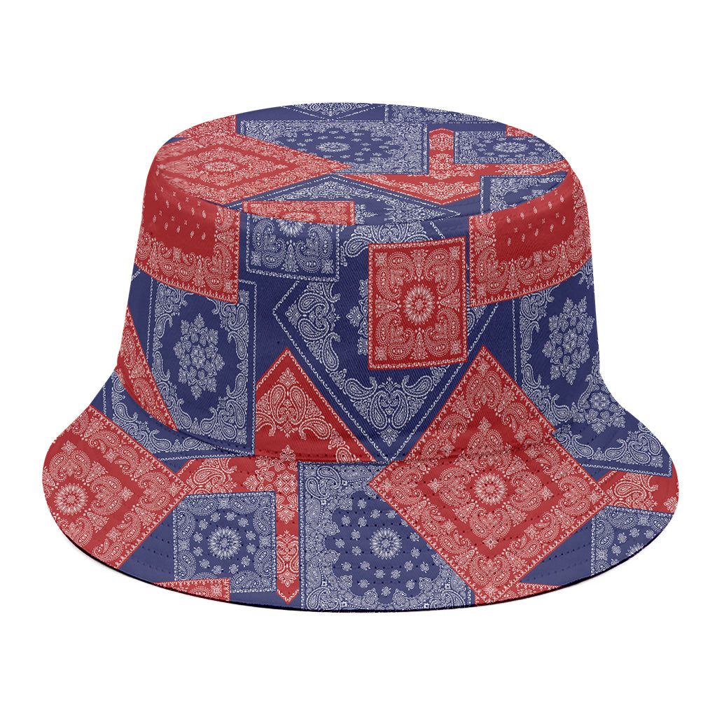 Bandanna Patchwork Pattern Print Bucket Hat