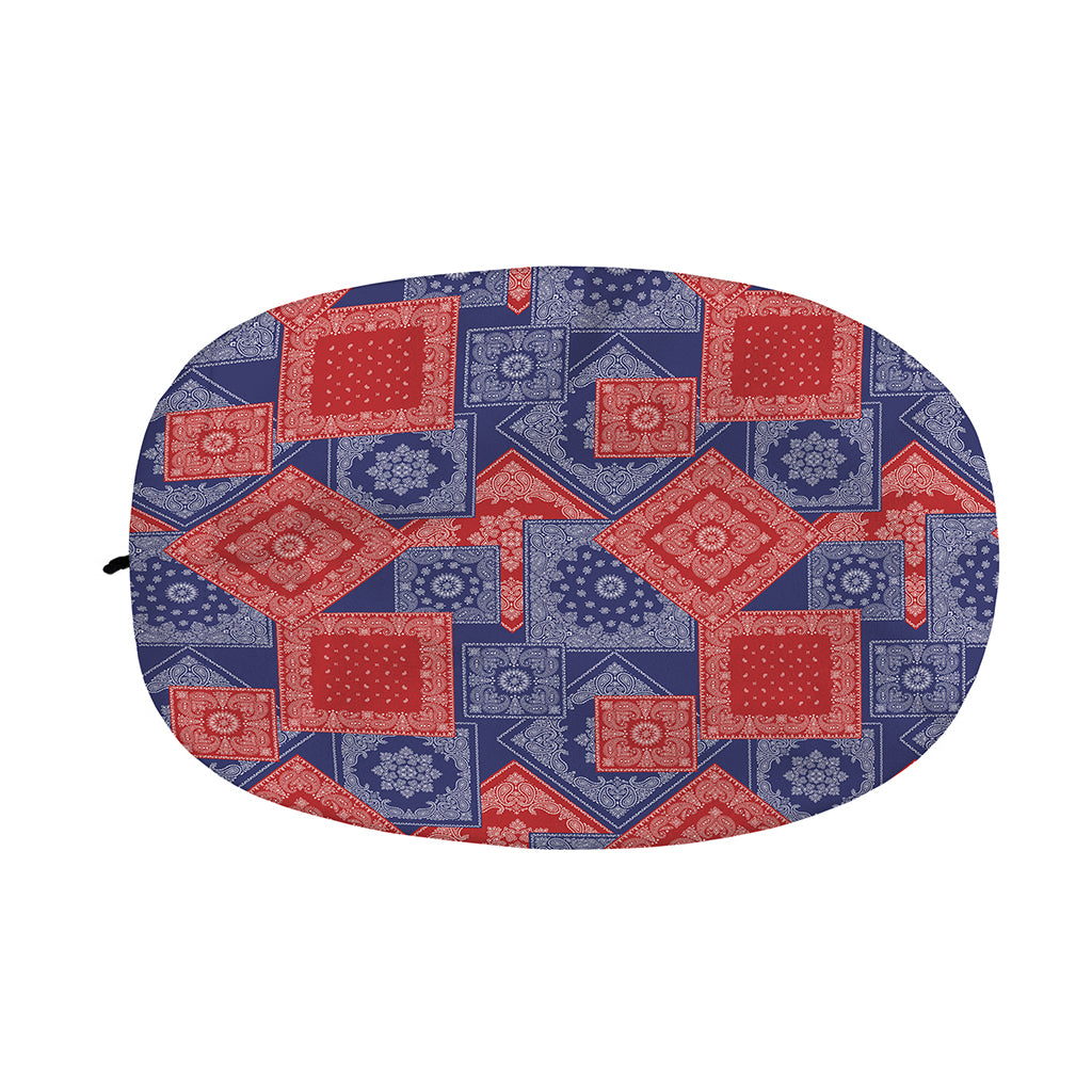 Bandanna Patchwork Pattern Print Car Side Mirror Covers