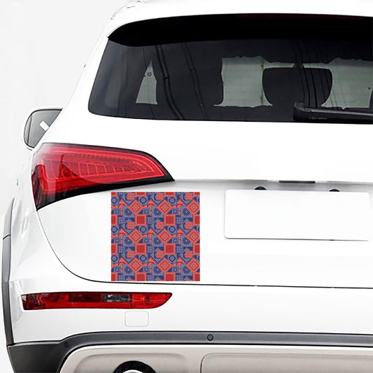 Bandanna Patchwork Pattern Print Car Sticker