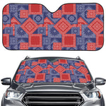 Bandanna Patchwork Pattern Print Car Windshield Sun Shade