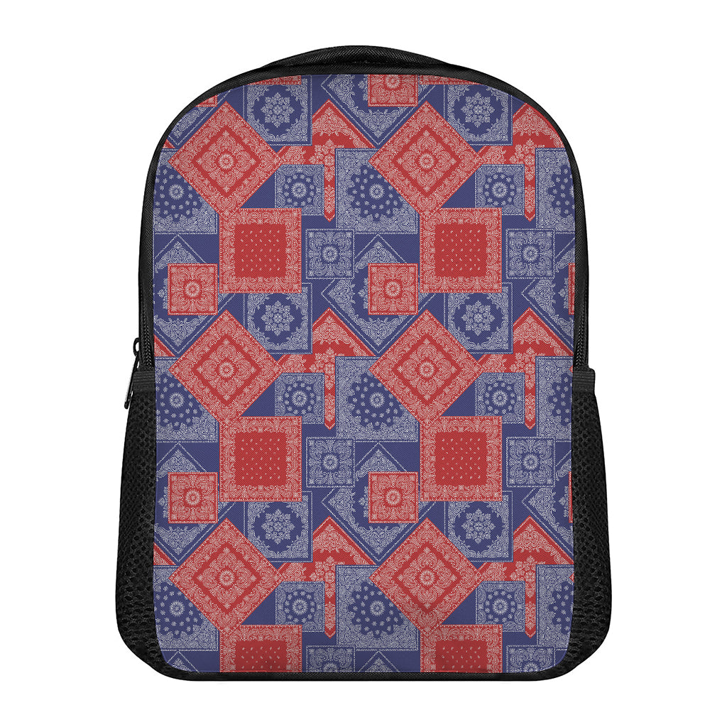 Bandanna Patchwork Pattern Print Casual Backpack