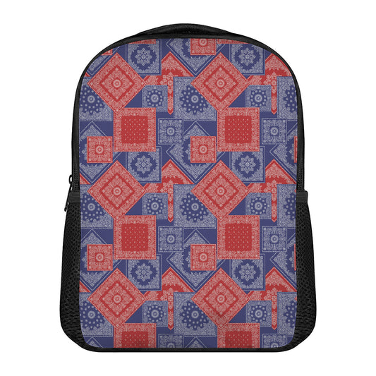 Bandanna Patchwork Pattern Print Casual Backpack
