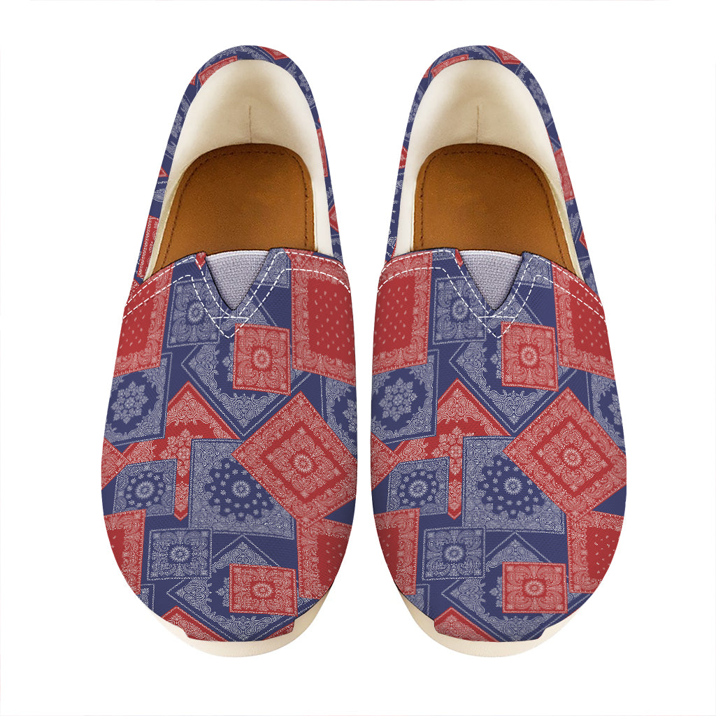 Bandanna Patchwork Pattern Print Casual Shoes