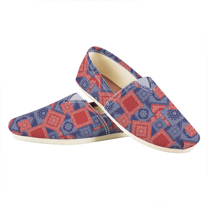 Bandanna Patchwork Pattern Print Casual Shoes