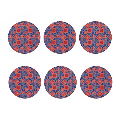 Bandanna Patchwork Pattern Print Coaster Set