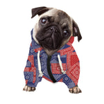 Bandanna Patchwork Pattern Print Dog Zip Up Hoodie