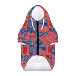 Bandanna Patchwork Pattern Print Dog Zip Up Hoodie