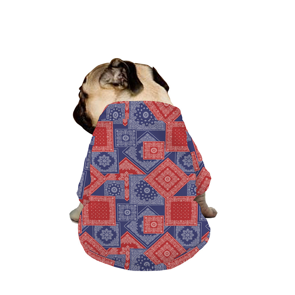 Bandanna Patchwork Pattern Print Dog Zip Up Jacket