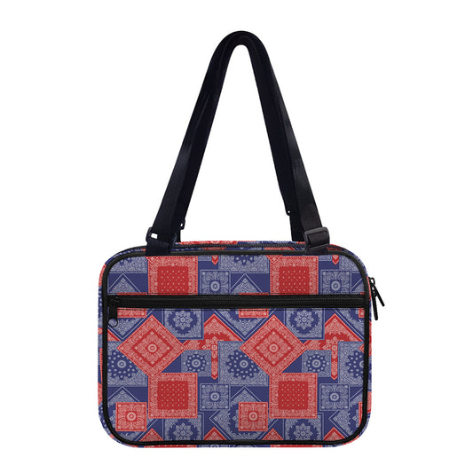 Bandanna Patchwork Pattern Print Double Strap Bible Bag