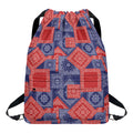Bandanna Patchwork Pattern Print Drawstring Backpack