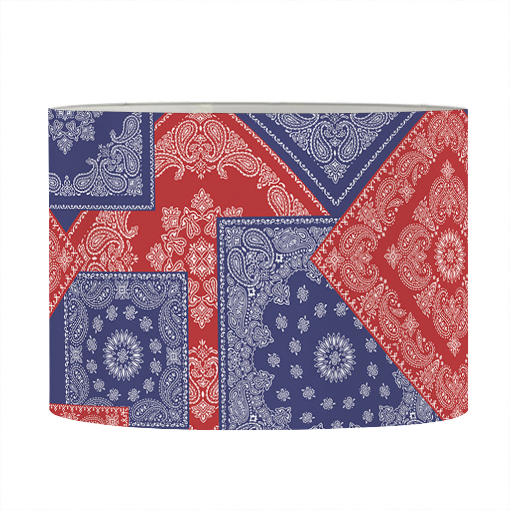 Bandanna Patchwork Pattern Print Drum Lamp Shade