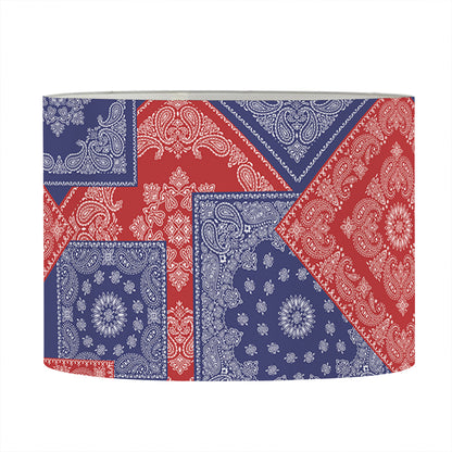 Bandanna Patchwork Pattern Print Drum Lamp Shade