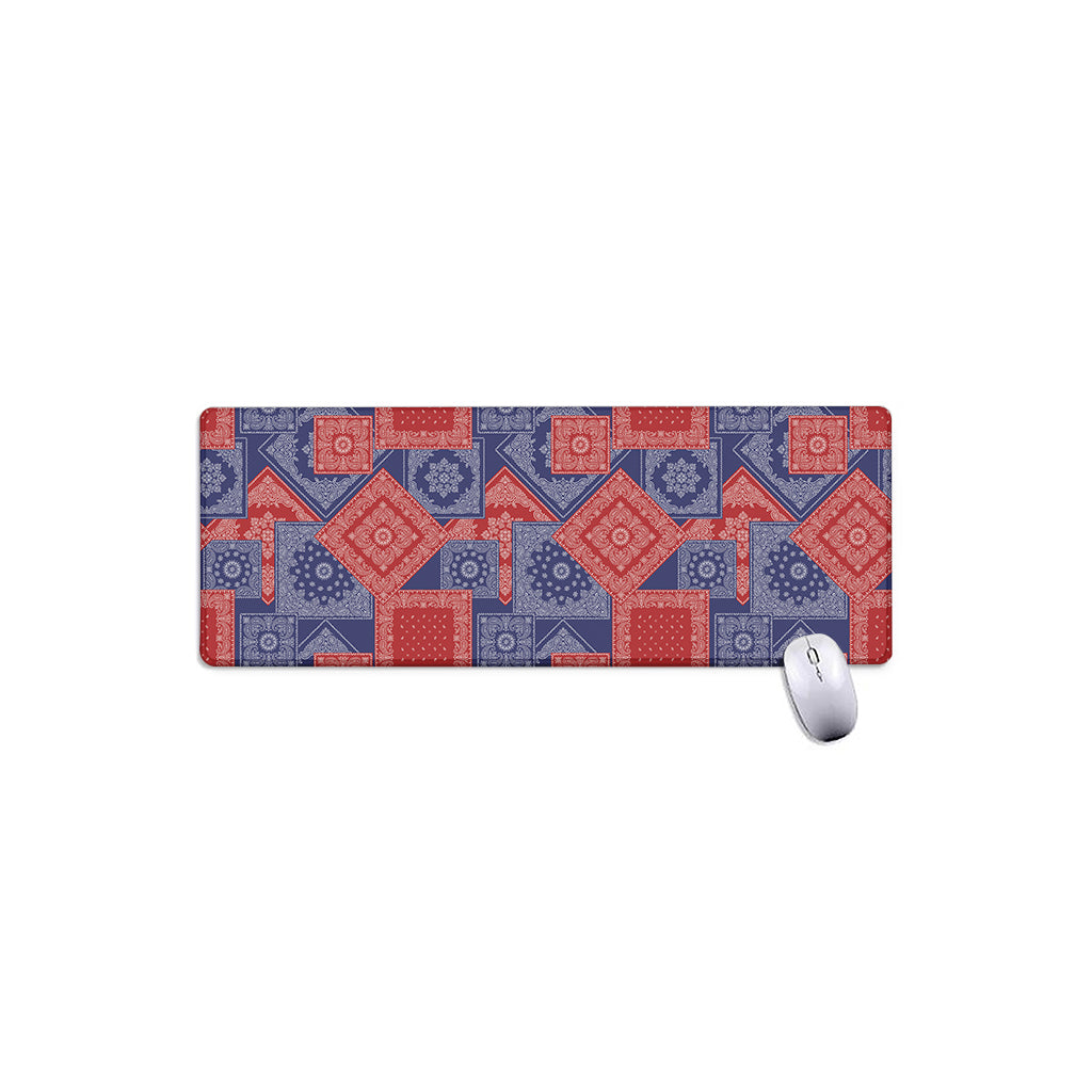 Bandanna Patchwork Pattern Print Extended Mouse Pad