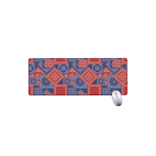 Bandanna Patchwork Pattern Print Extended Mouse Pad