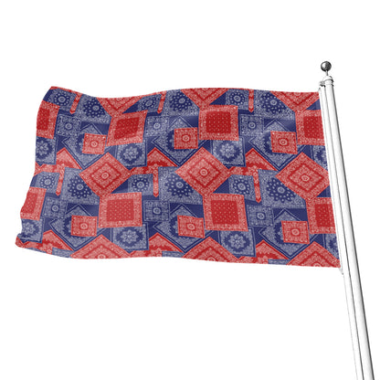 Bandanna Patchwork Pattern Print Flag