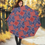 Bandanna Patchwork Pattern Print Foldable Umbrella