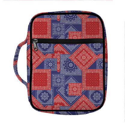 Bandanna Patchwork Pattern Print Front Pocket Bible Bag