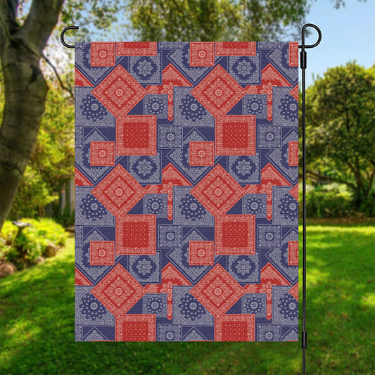 Bandanna Patchwork Pattern Print Garden Flag