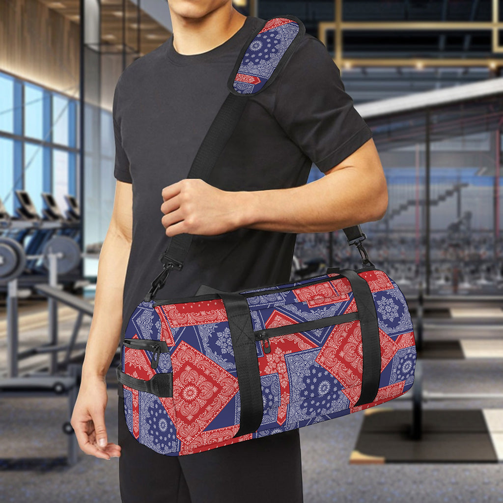 Bandanna Patchwork Pattern Print Gym Bag