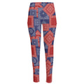 Bandanna Patchwork Pattern Print High-Waisted Pocket Leggings