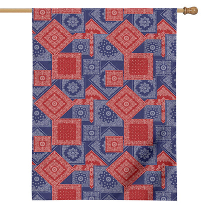 Bandanna Patchwork Pattern Print House Flag