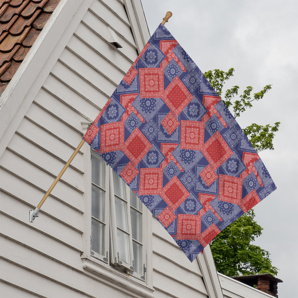 Bandanna Patchwork Pattern Print House Flag