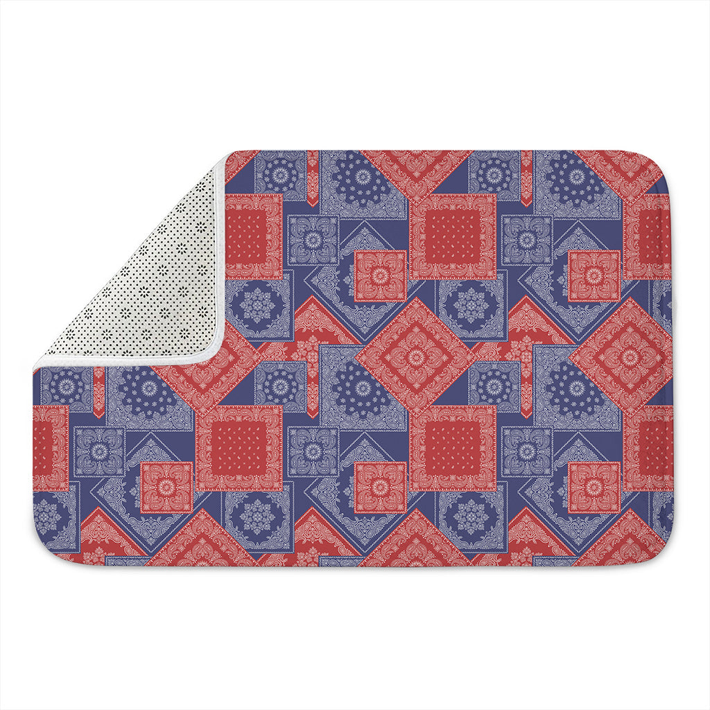 Bandanna Patchwork Pattern Print Indoor Door Mat