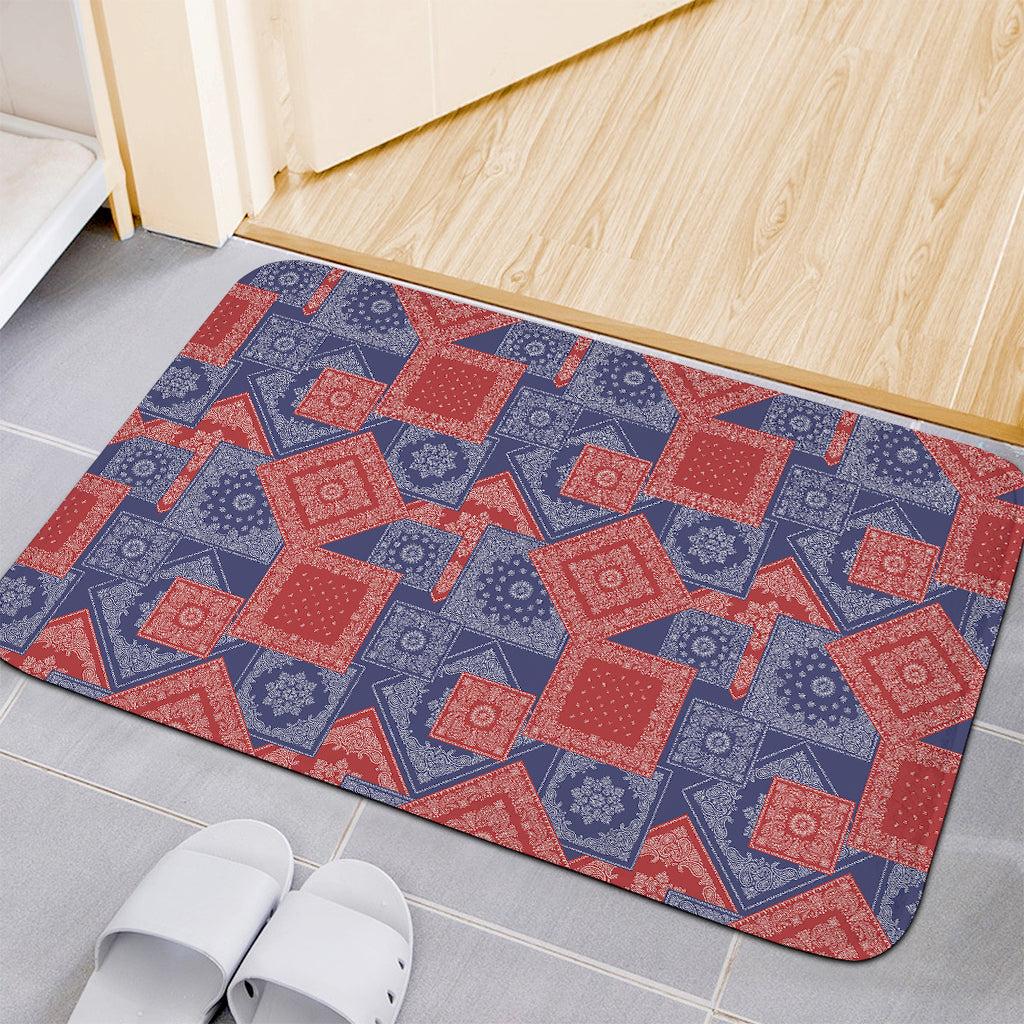 Bandanna Patchwork Pattern Print Indoor Door Mat