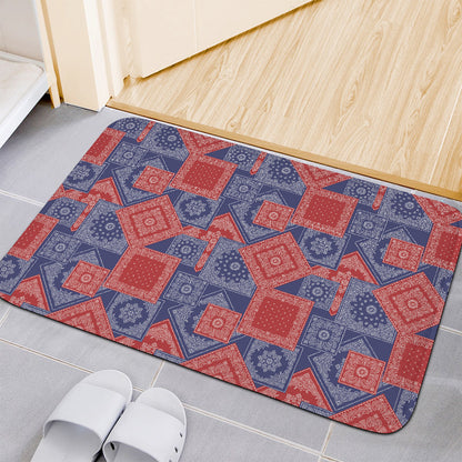 Bandanna Patchwork Pattern Print Indoor Door Mat