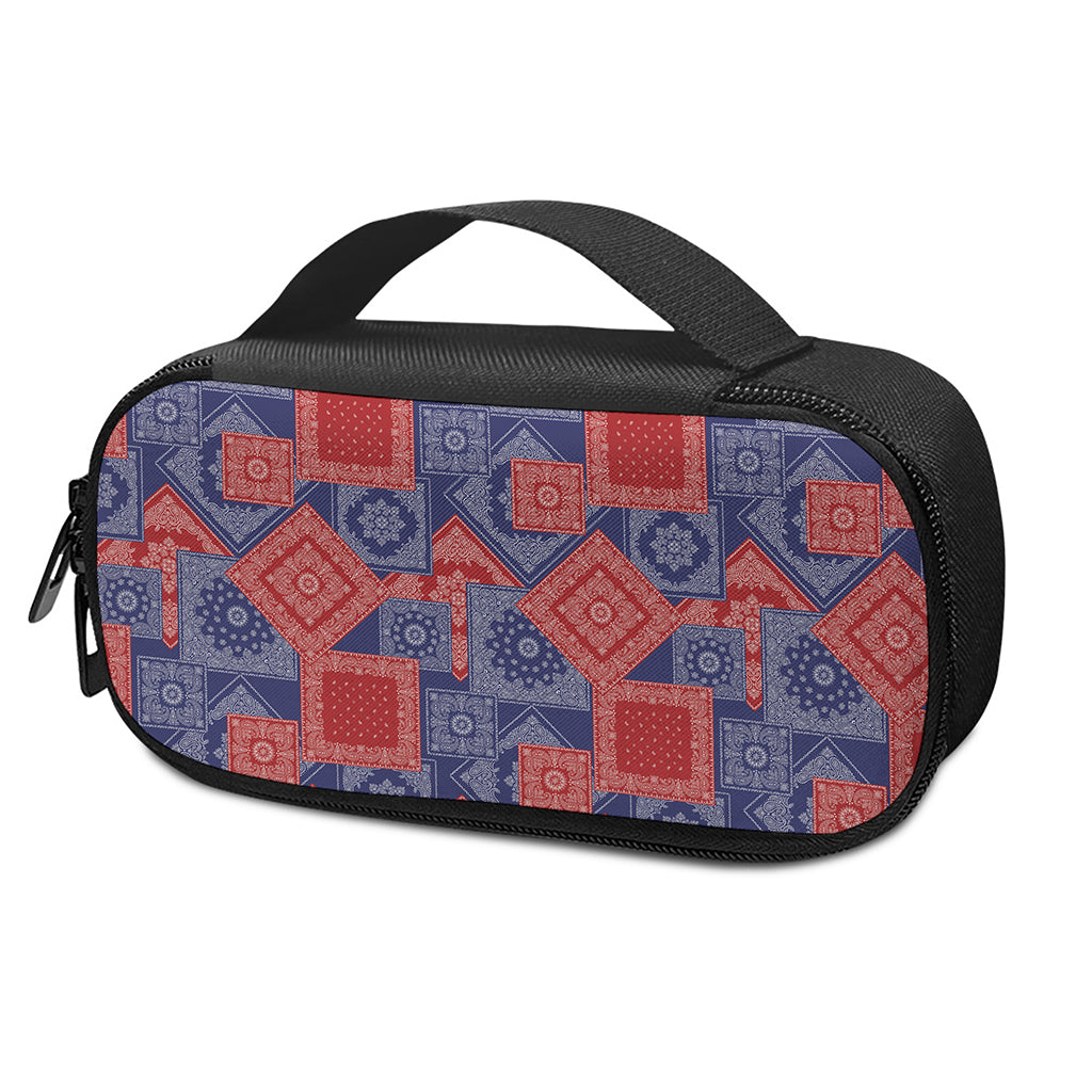 Bandanna Patchwork Pattern Print Insulin Cooler Travel Case