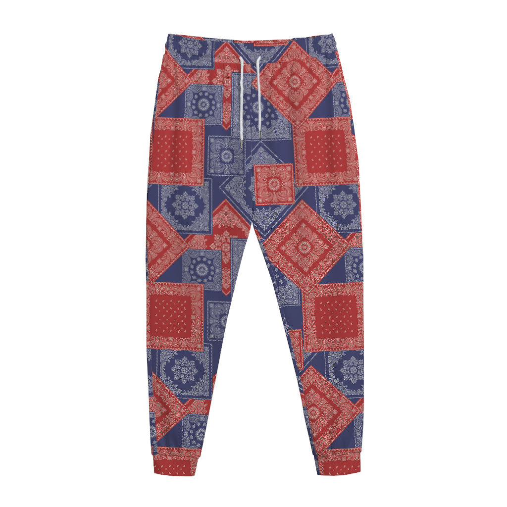 Bandanna Patchwork Pattern Print Jogger Pants