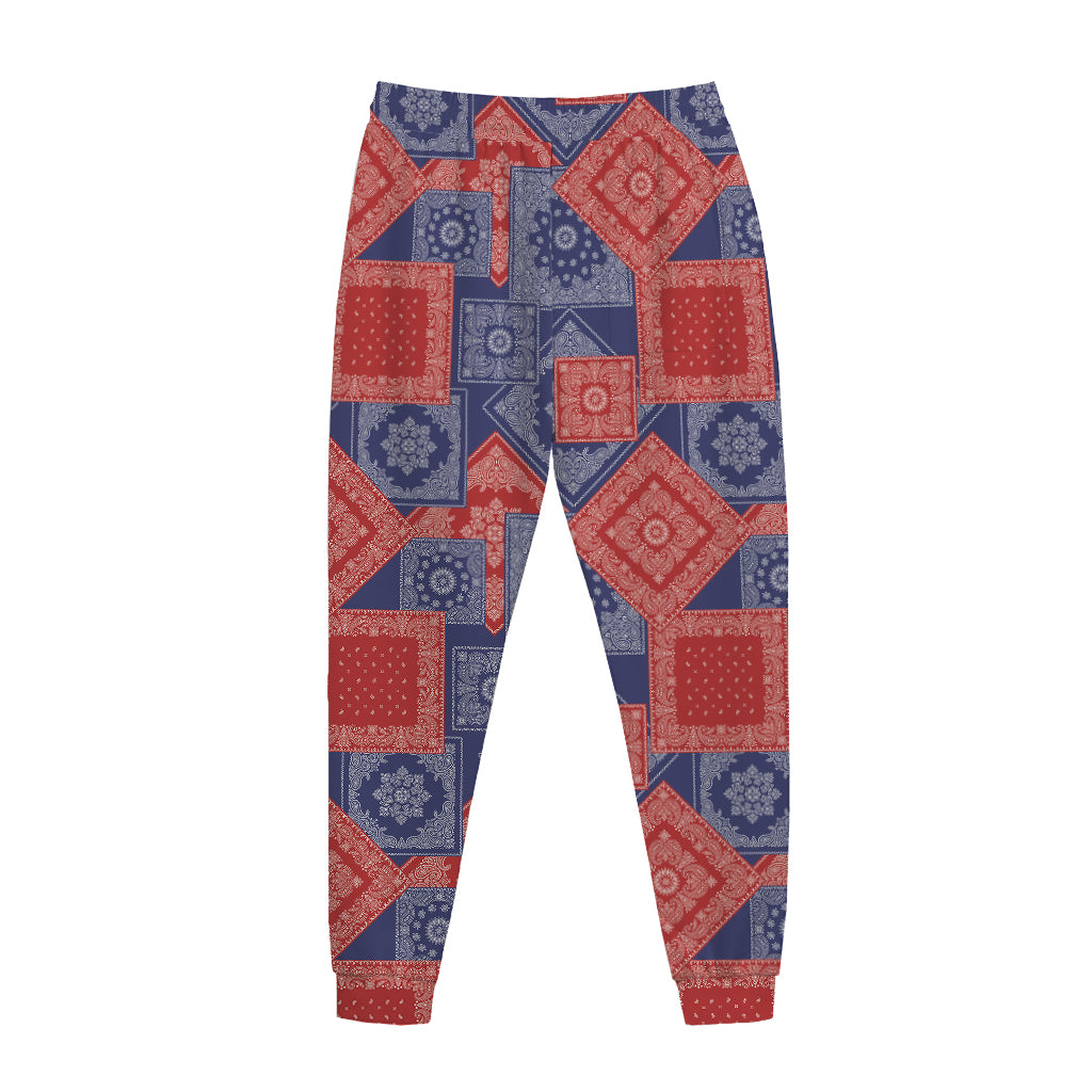 Bandanna Patchwork Pattern Print Jogger Pants